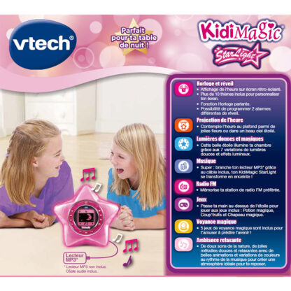 Réveil enfant Kidimagic Starlight rose