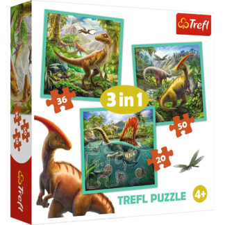 3 in 1 – The Extraordinary World of Dinosaurs – Puzzle 20 pieces