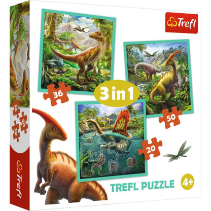 3 in 1 – The Extraordinary World of Dinosaurs – Puzzle 20 pieces