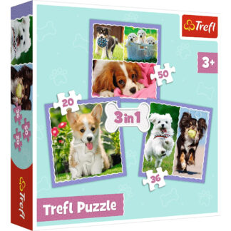 3 Puzzles - Dogs - 20 pièces