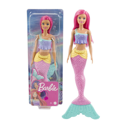 Barbie-pink-hair-mermaid-Doll