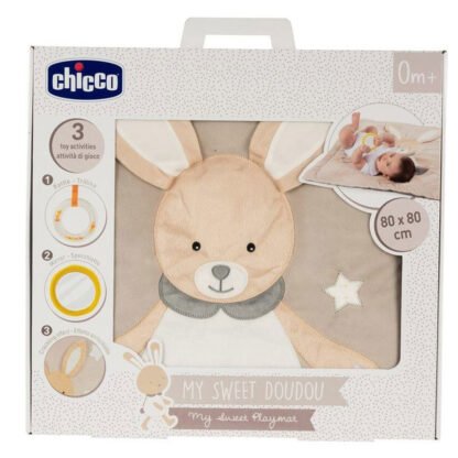 CHICCO My Sweet Doudou Tapis d’Éveil Lapin 0 Mois et +