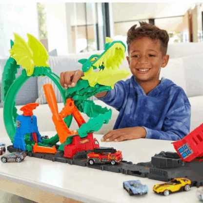 Hot Wheels City Dragon Drive Firefight Playset -3