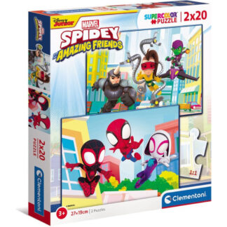 Marvel Spidey et ses incroyables amis – Ensemble de 2 puzzles – 2×20 pièces