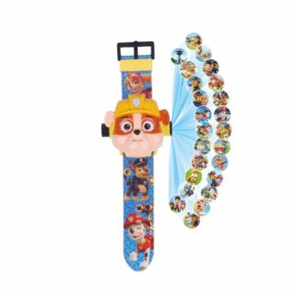 Montre de Patrouille jaune numérique à projection à pattes pour enfant