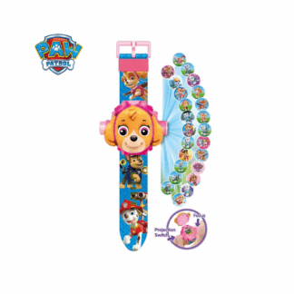 Montre de Patrouille rose numérique de projection 3D pour enfant -1