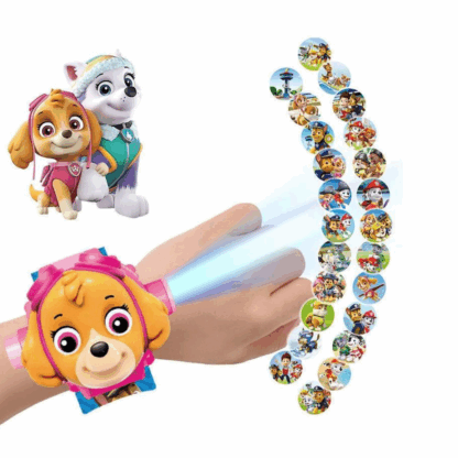 Montre de Patrouille rose numérique de projection 3D pour enfant -2