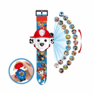 Montre de Patrouille rouge numérique à projection à pattes pour enfant