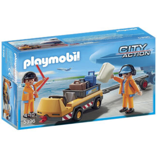 PLAYMOBIL 5396 City Action – Agents Avec Tracteur à Bagages1