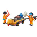 PLAYMOBIL 5396 City Action – Agents Avec Tracteur à Bagages2