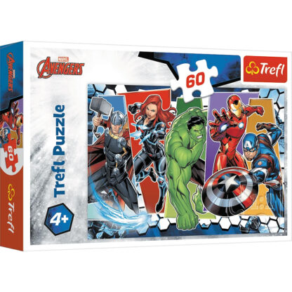 Puzzle Avengers 60 pièces Captain America Hulk Thor Iron Man – Multicolore