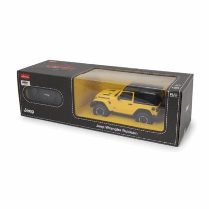 voiture JEEP WRANGLER RUBICON RC SCALE 124 JAUNE -1
