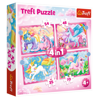 Licornes 4in1 puzzle 54 48 35 70 pieces