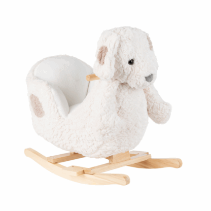 Jouet à bascule en bois white puppy