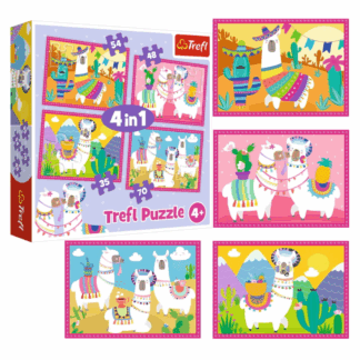 Lama en vacances 4in1 puzzle 54-48-35-70 pièces