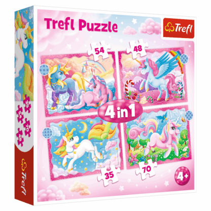 Licornes 4in1 puzzle 54-48-35-70 pièces