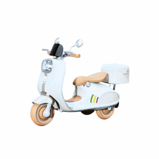 Moto électrique vespa 12V pour enfants Blanc