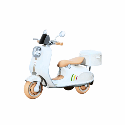 Moto électrique vespa 12V pour enfants Blanc