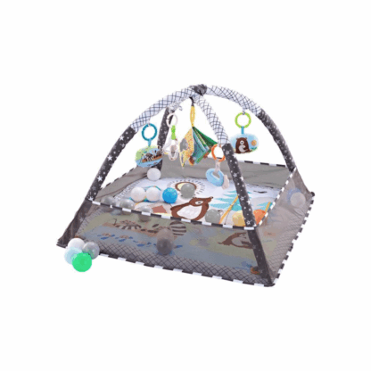 tapis d'éveil avec 18 balles - gris