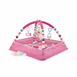 Tapis d’éveil avec 18 balles – rose