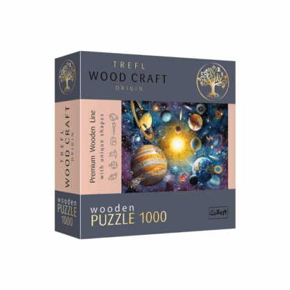 Voyage à travers le système Solaire Puzzle en bois coloré 1000pcs -1