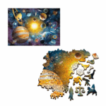 Voyage à travers le système Solaire Puzzle en bois coloré 1000pcs -2