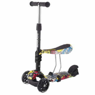 Trottinette 3 roues avec siège pour enfant graffiti