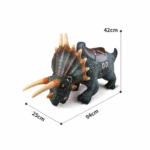 100CM Ride On Dinosaur Triceratops avec Lumière