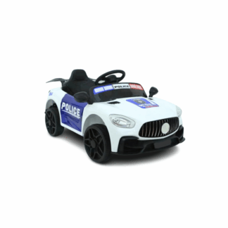 Police mini voiture électrique pour enfant – Blanc