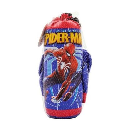 sac de boxe avec gants Spiderman