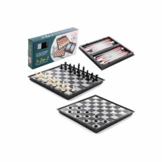 Jeu d’échecs 3en1 dame backgammon