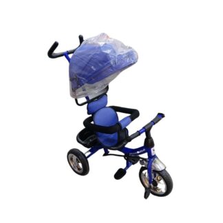 Tricycle à main avec auvent – Bleu