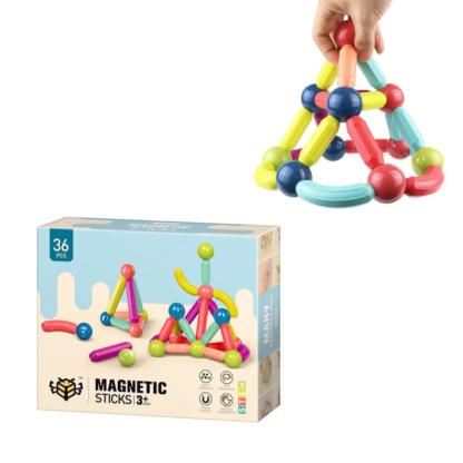 Jeu de construction magnetique 36 pieces