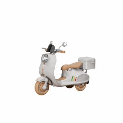 Moto électrique Vespa 12V pour enfants Gris