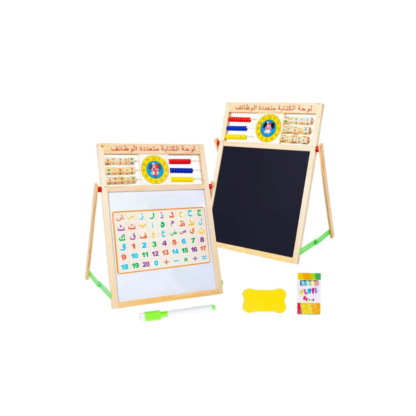 Tableau educatif magnetique double face en bois