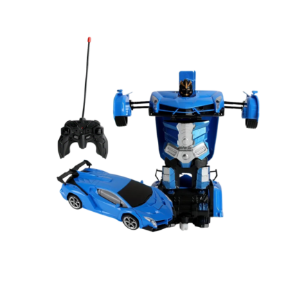 360° Voiture Rc Robot Transformable 118 Bleu