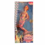 Poupée sirène cheveux roses