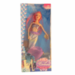 Poupée sirène cheveux roses