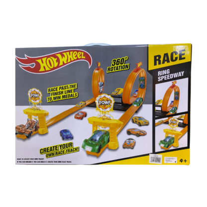 Circuit Hot Wheels double ring 360 rotation