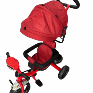 2 en 1 tricycle rouge 3 roues avec pédale poussette