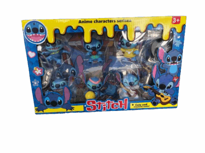 Pack 6 mini figurines stitch