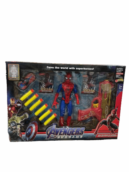pistolet spiderman avec ses accessoires