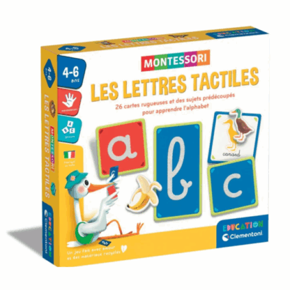 Les lettres tactiles - Montessori - CLEMENTONI