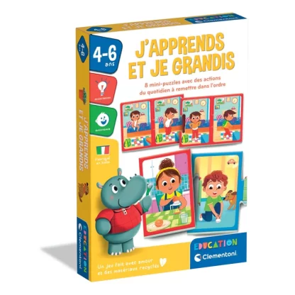 8 mini puzzles pour apprends et grandis - clementoni 1